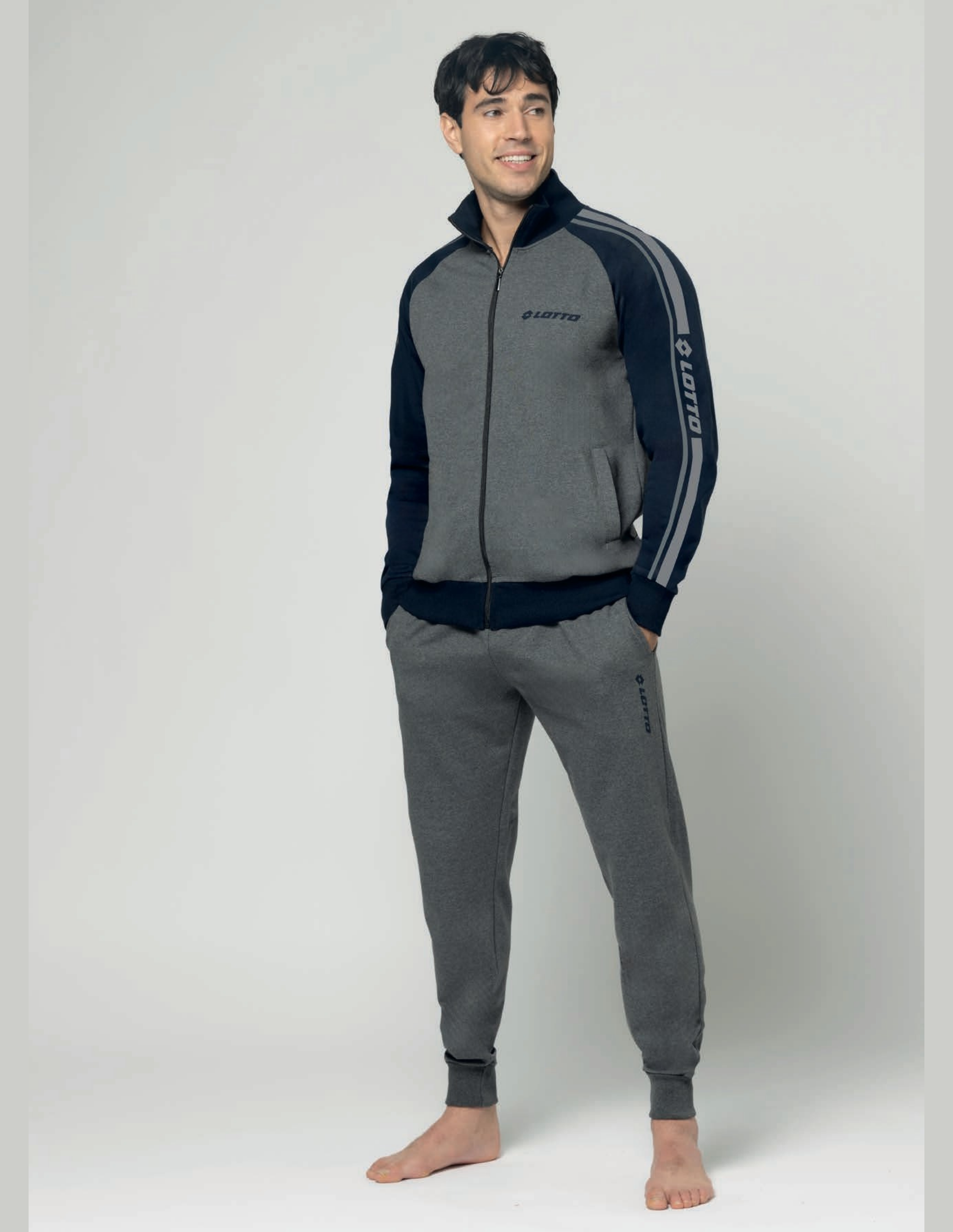 Tuta da uomo full zip in felpa