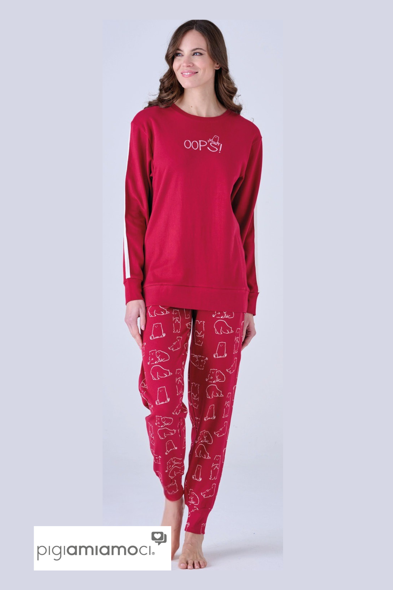 Pigiama da donna in caldo cotone