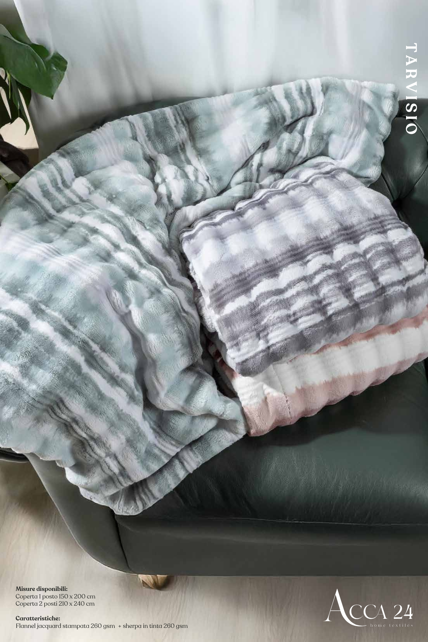 Coperta in coral con Sherpa Tarvisio 1 Posto