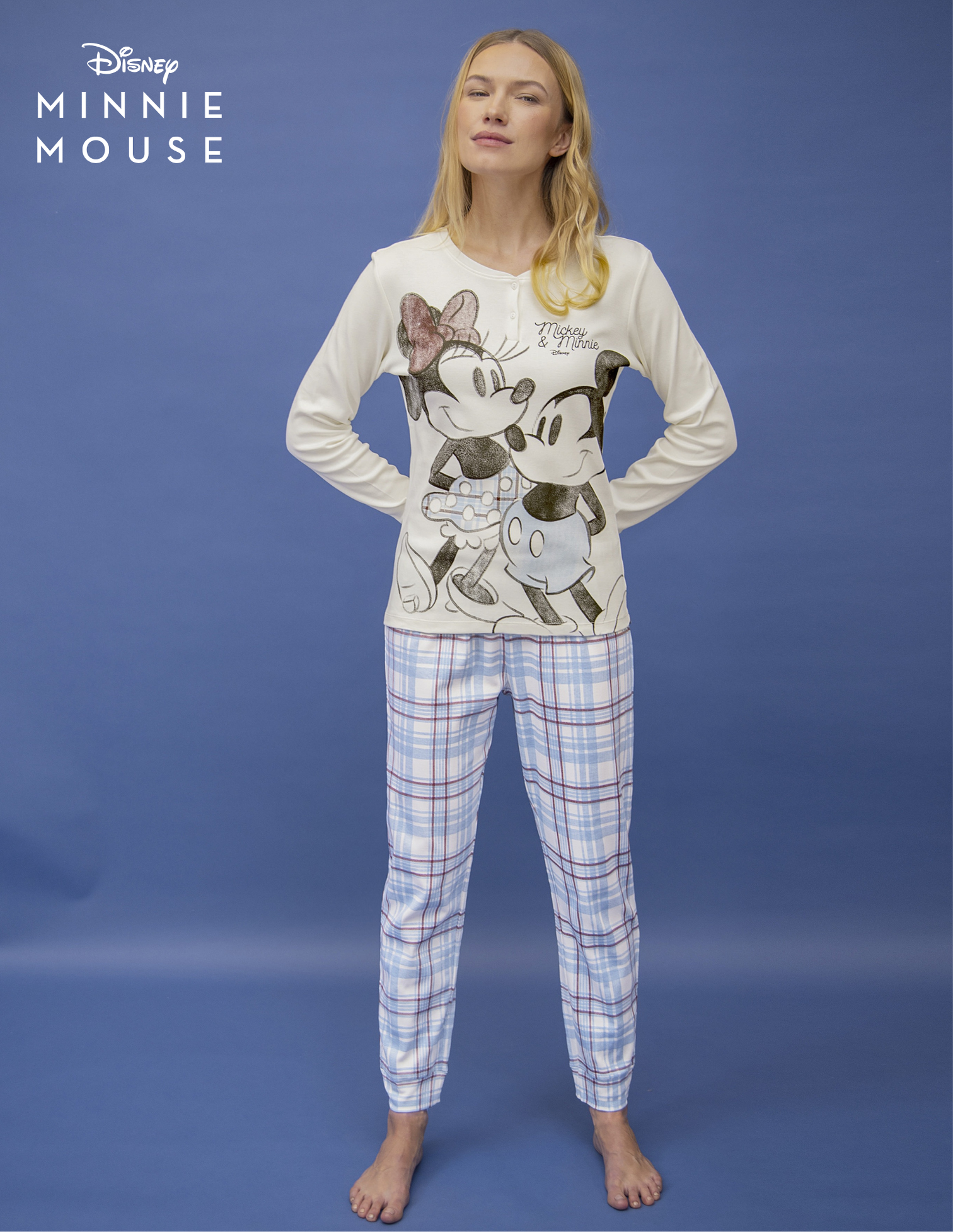 Pigiama donna in caldo cotone Minnie Mouse