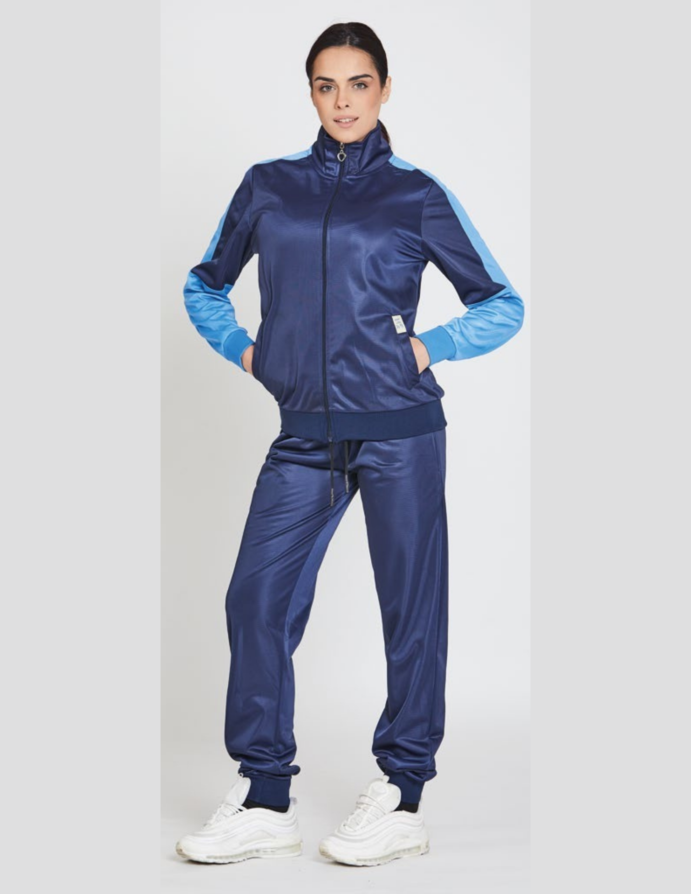 Tuta da donna triacetata full zip