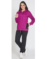 Tuta da donna in felpa full zip con cappuccio