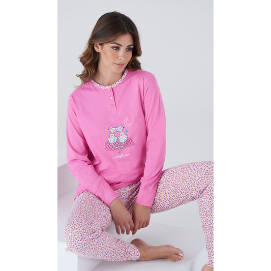 Pigiama ragazza in cotone, manica lunga