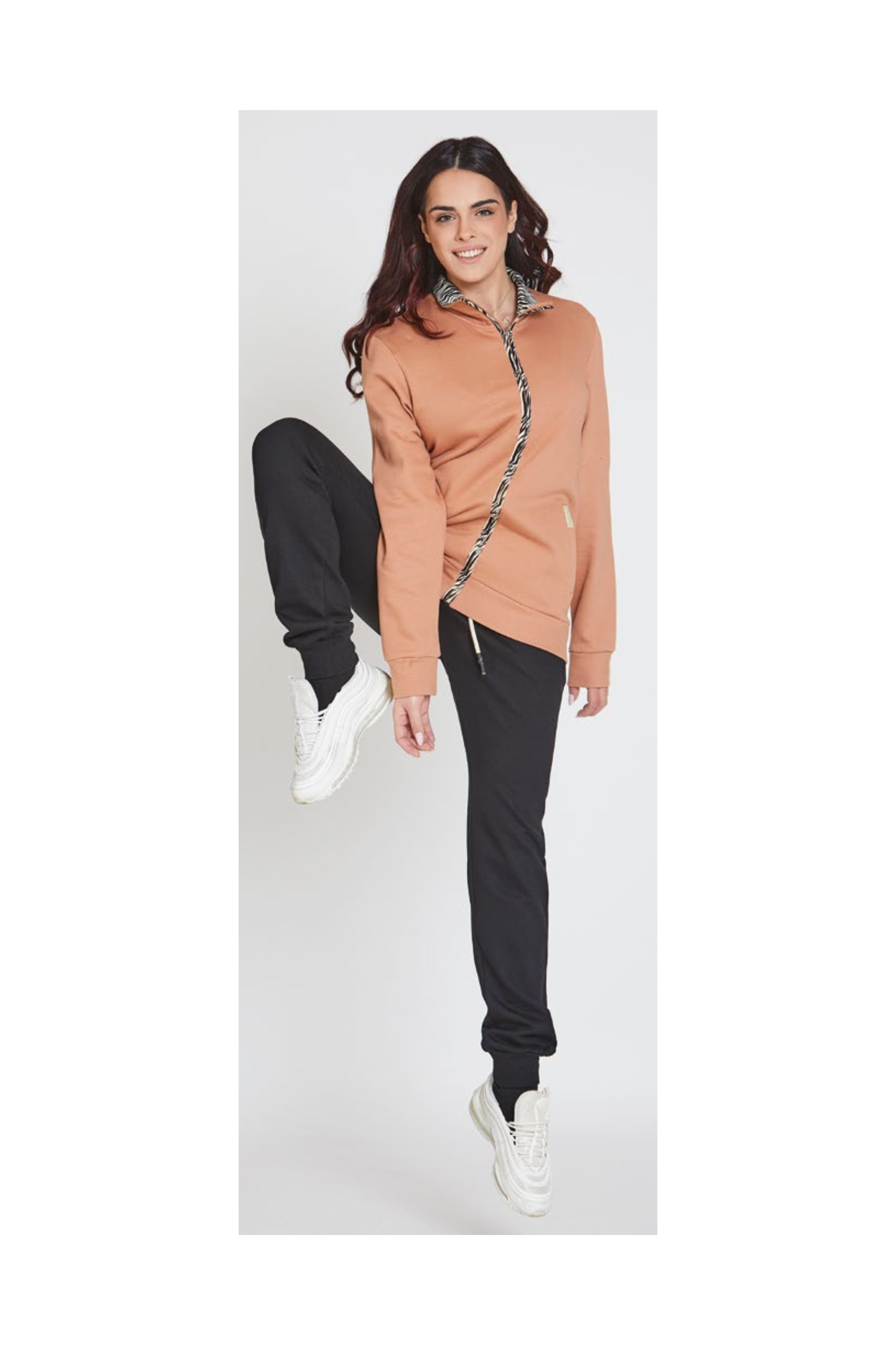 Tuta da donna in felpa full zip