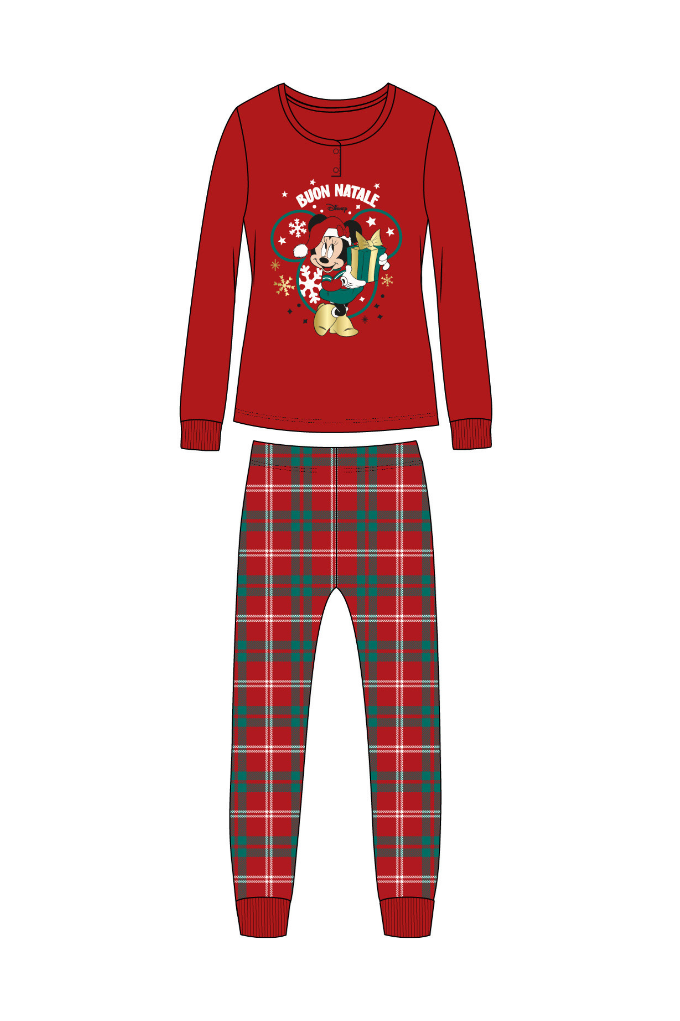 Pigiama da donna in caldo cotone - Minnie Mouse