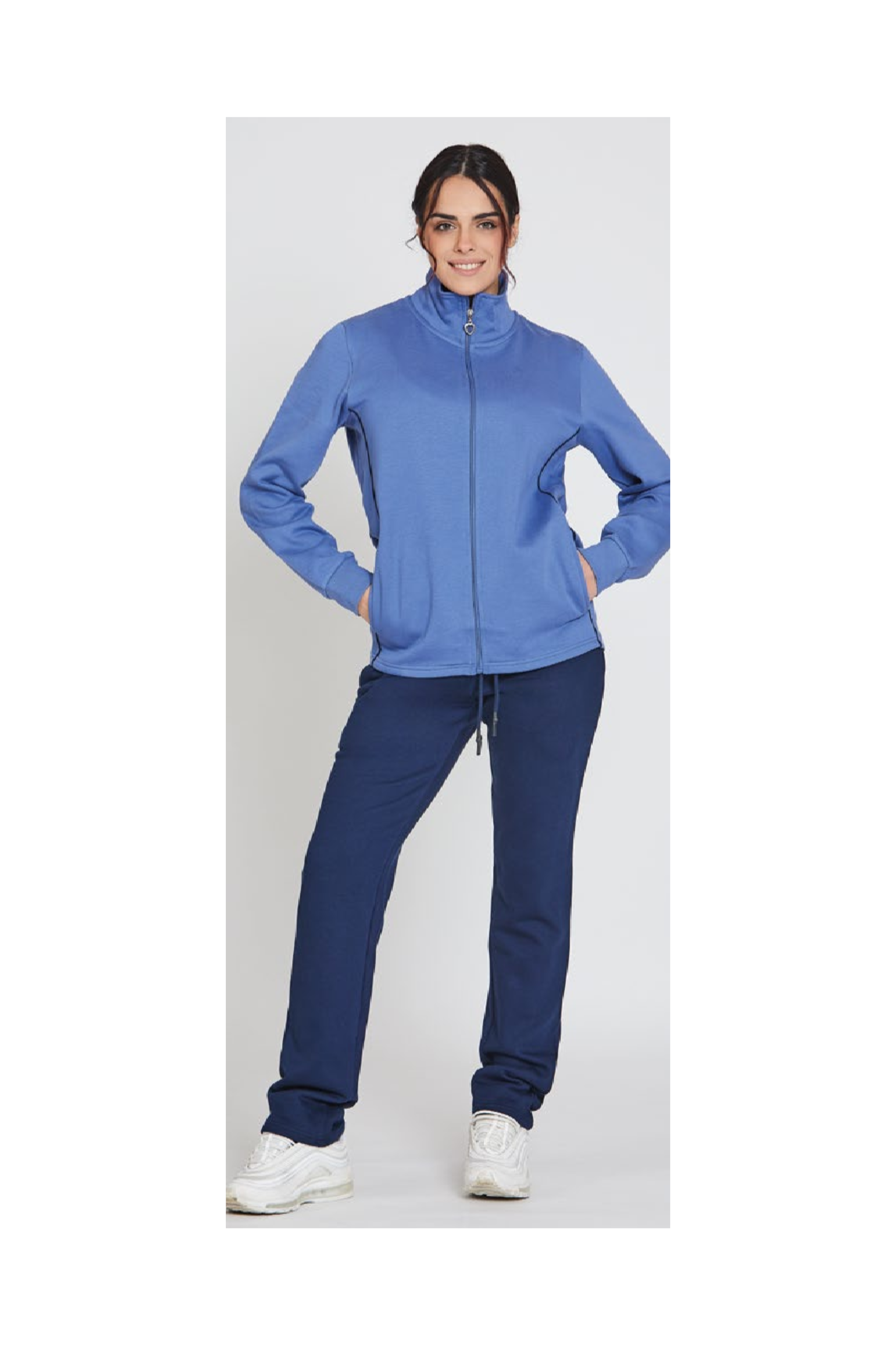 Tuta da donna in felpa full zip