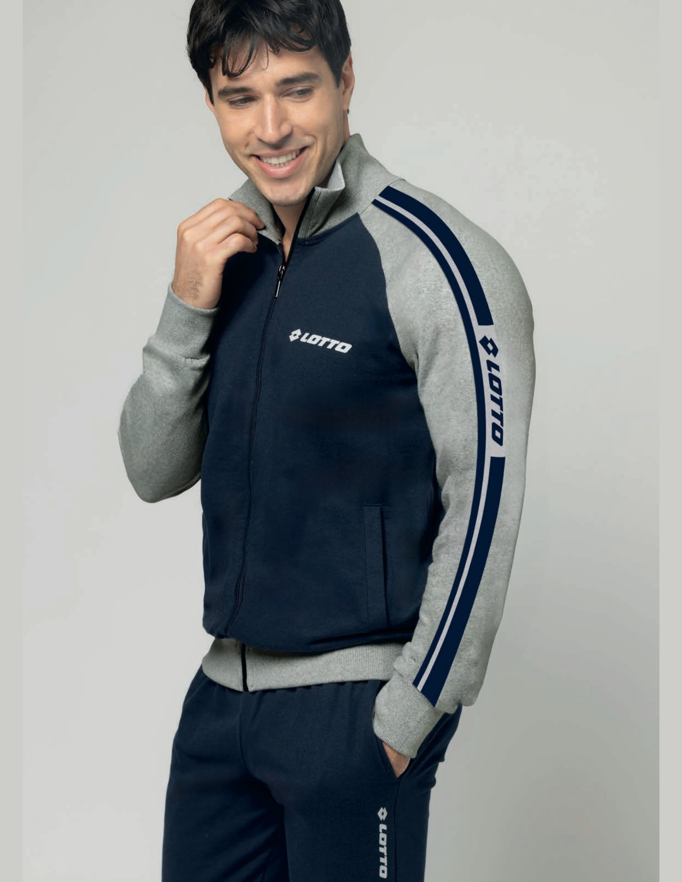 Tuta da uomo full zip in felpa