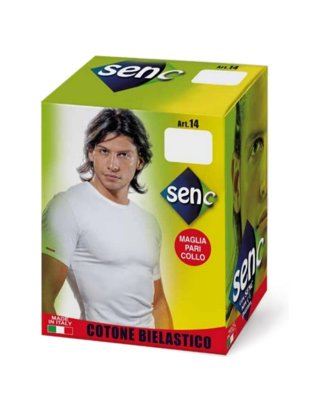 T-Shirt da uomo in cotone elastico scollo tondo Bipack - Nero