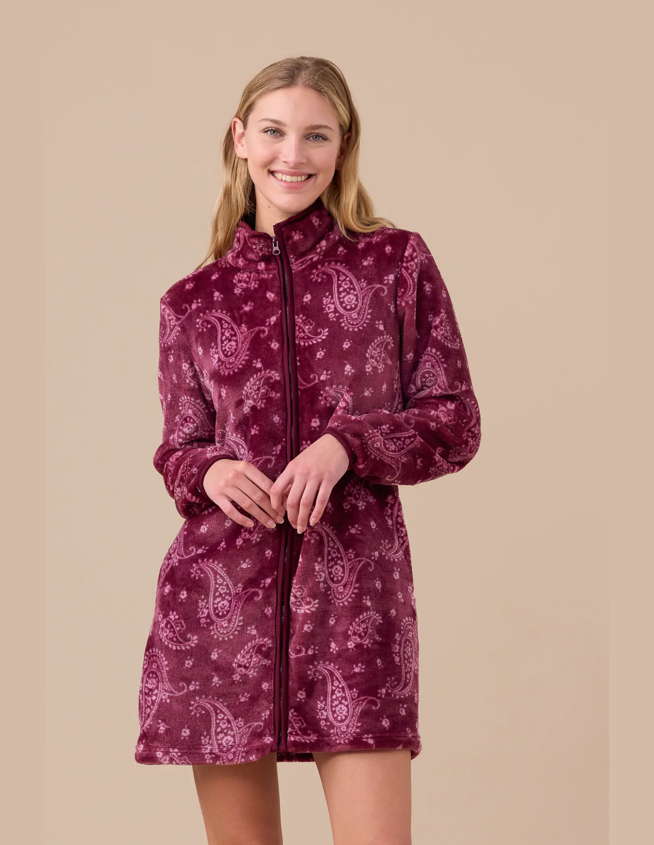 Vestaglia donna coral articolo cachemire.