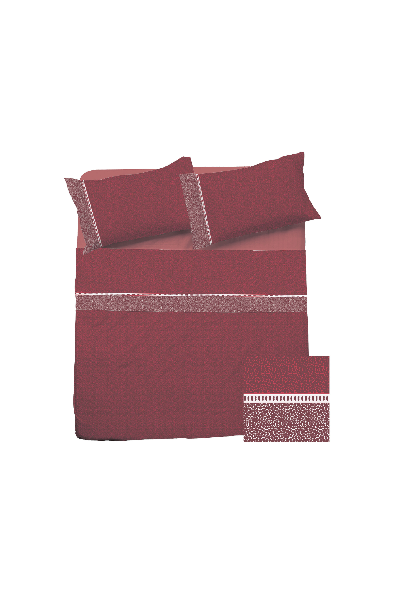 Completo letto in puro cotone linea Venere disegno Crono