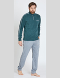 Pigiama da uomo mezza zip in Pile