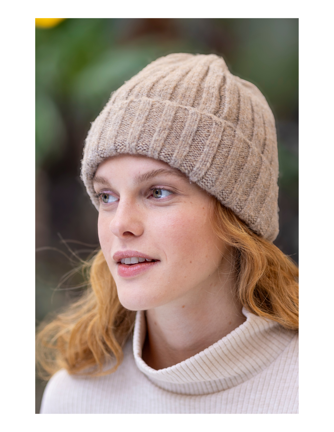 Cappello maglia a coste  da donna