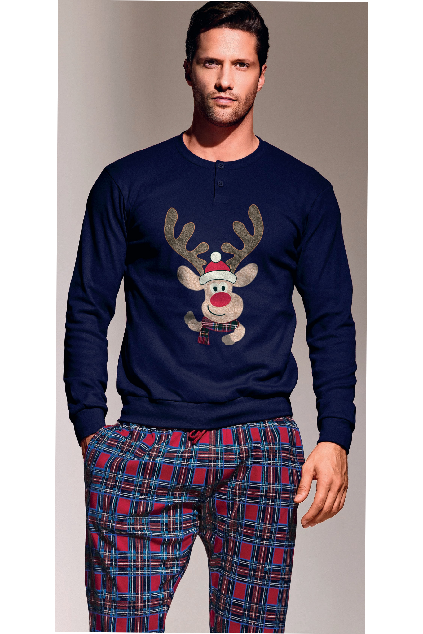Pigiama Natalizio da uomo in caldo cotone