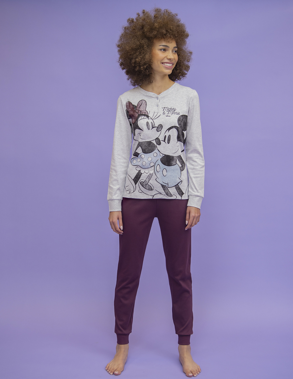 Pigiama donna in caldo cotone Minnie Mouse
