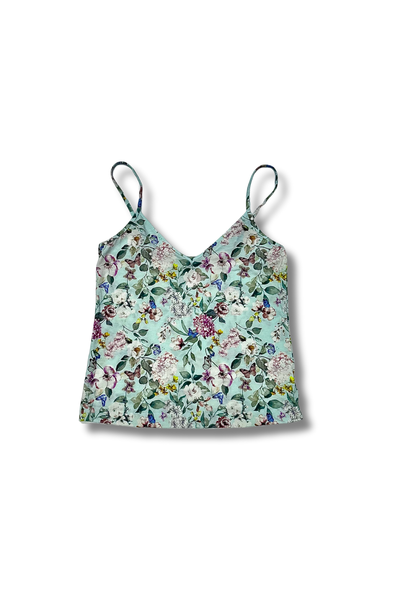 Pigiama donna top con spalline e short in pizzo fantasia floreale