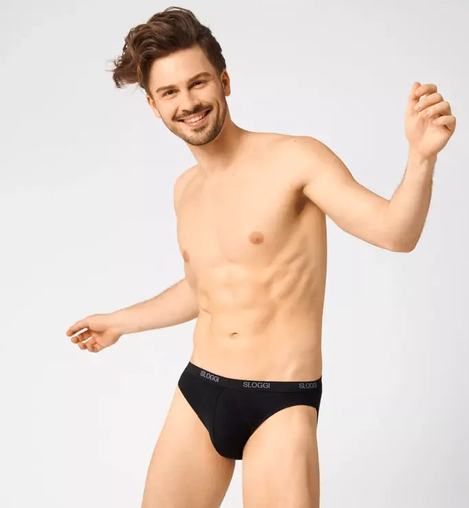 Slip men Basic Mini  Bi-Pack - Nero