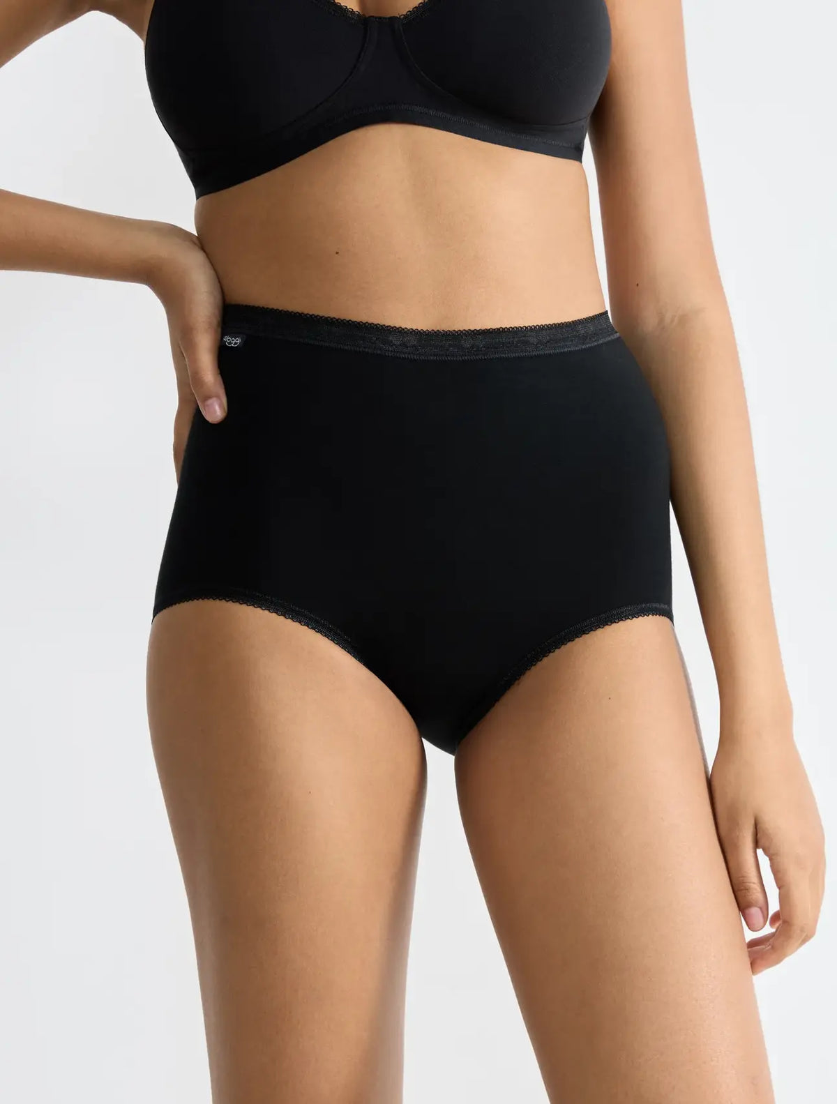 Culotte Basic+ Maxi Bi-Pack - Nero
