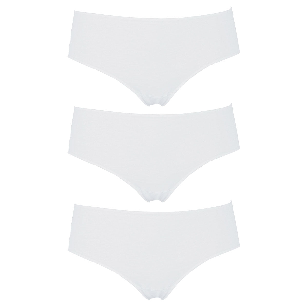 Cotonella Slip Donna Midi In Cotone Con Pizzo – 12 Pezzi – Bianco – Taglia M – Senza Elastico Girogamba