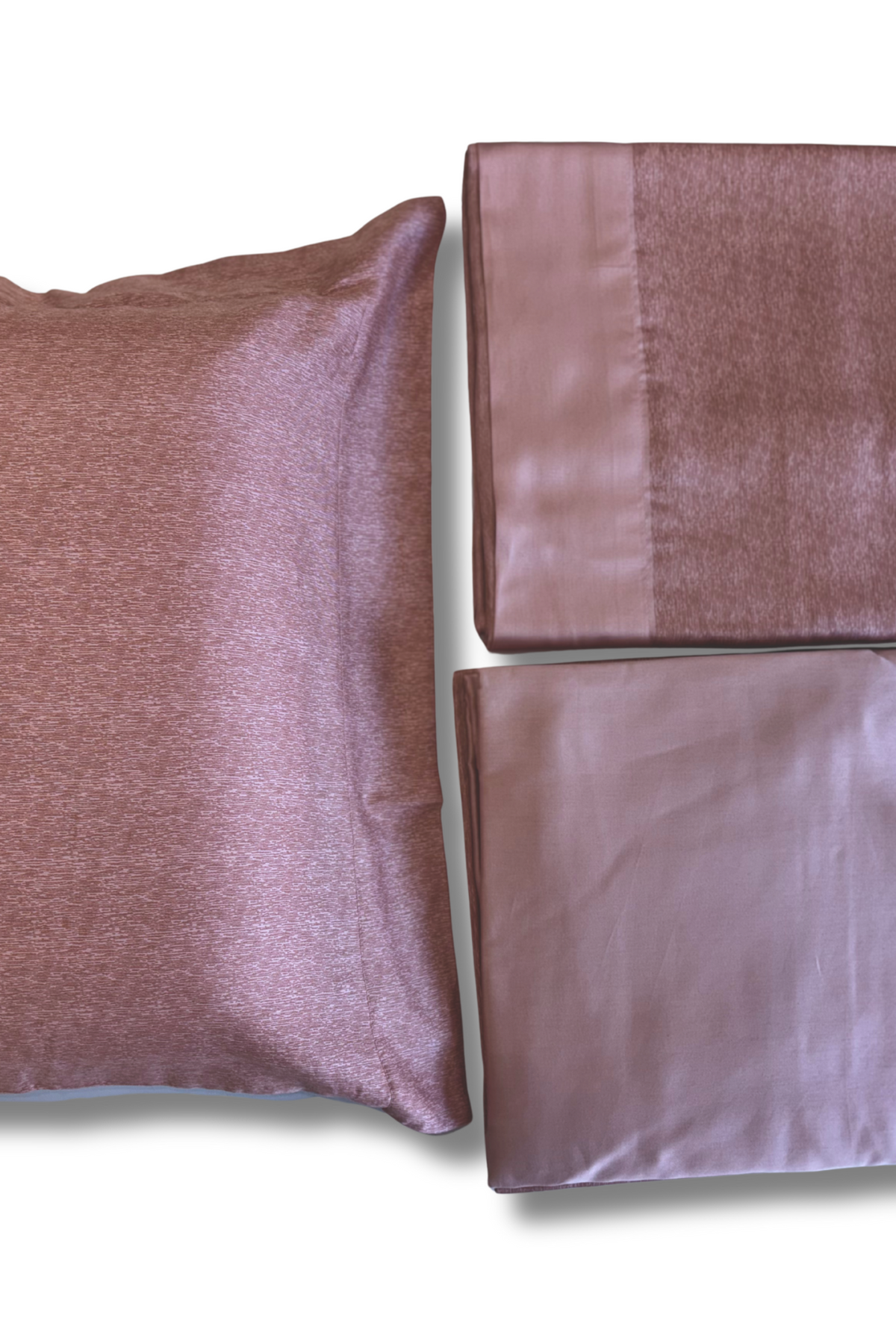 Completo letto in raso di cotone Sateen - Rosa