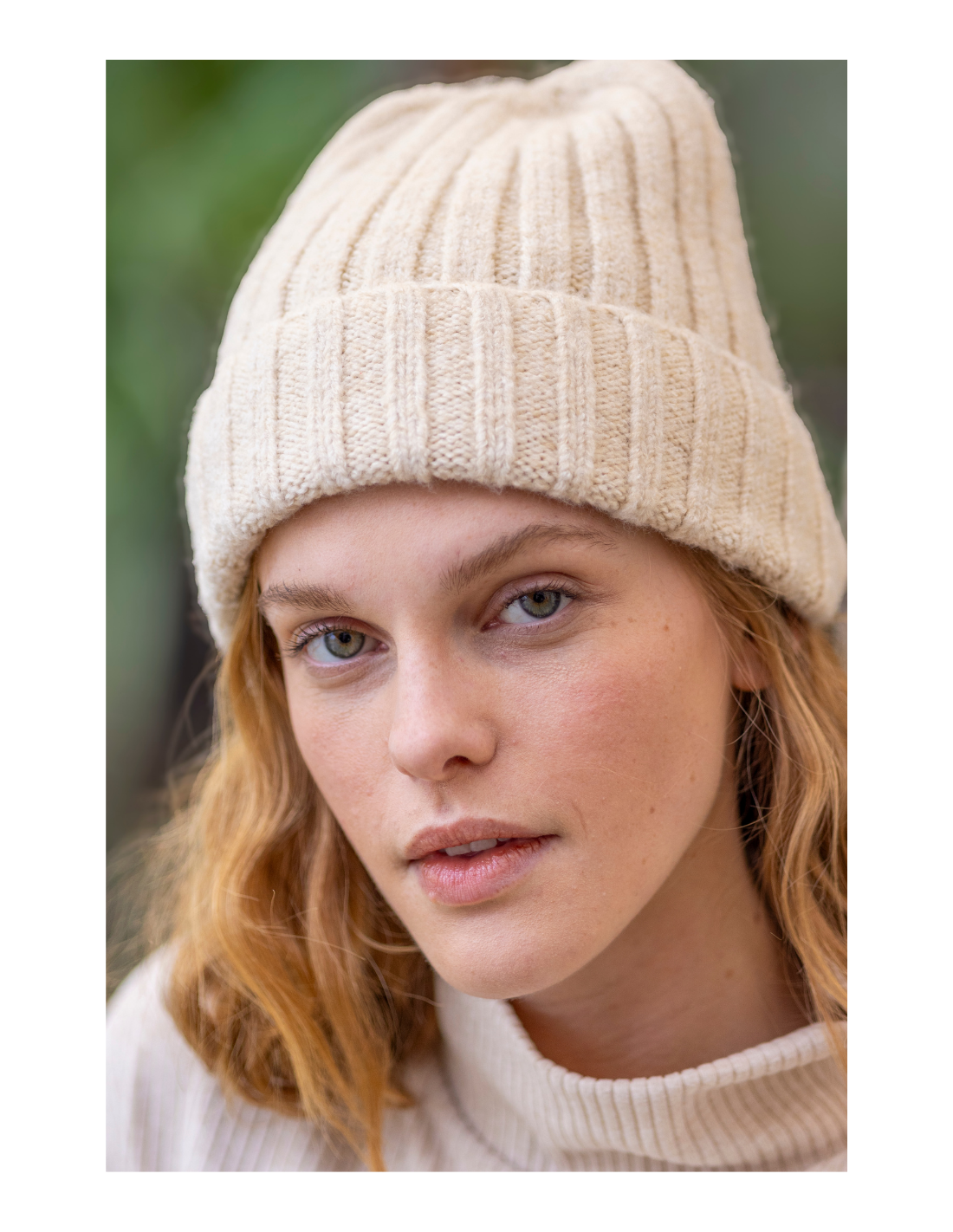 Cappello maglia a coste  da donna