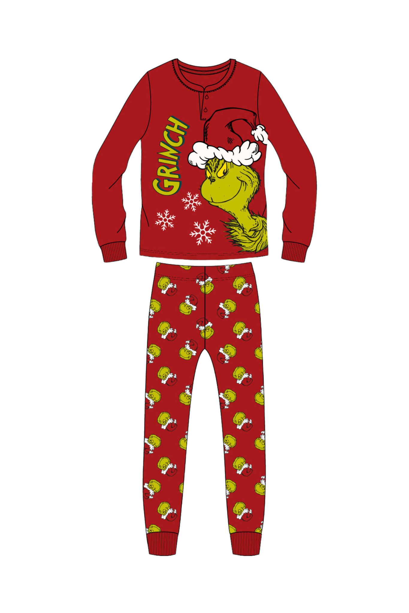 Pigiama Natalizio da uomo in caldo cotone - Il Grinch