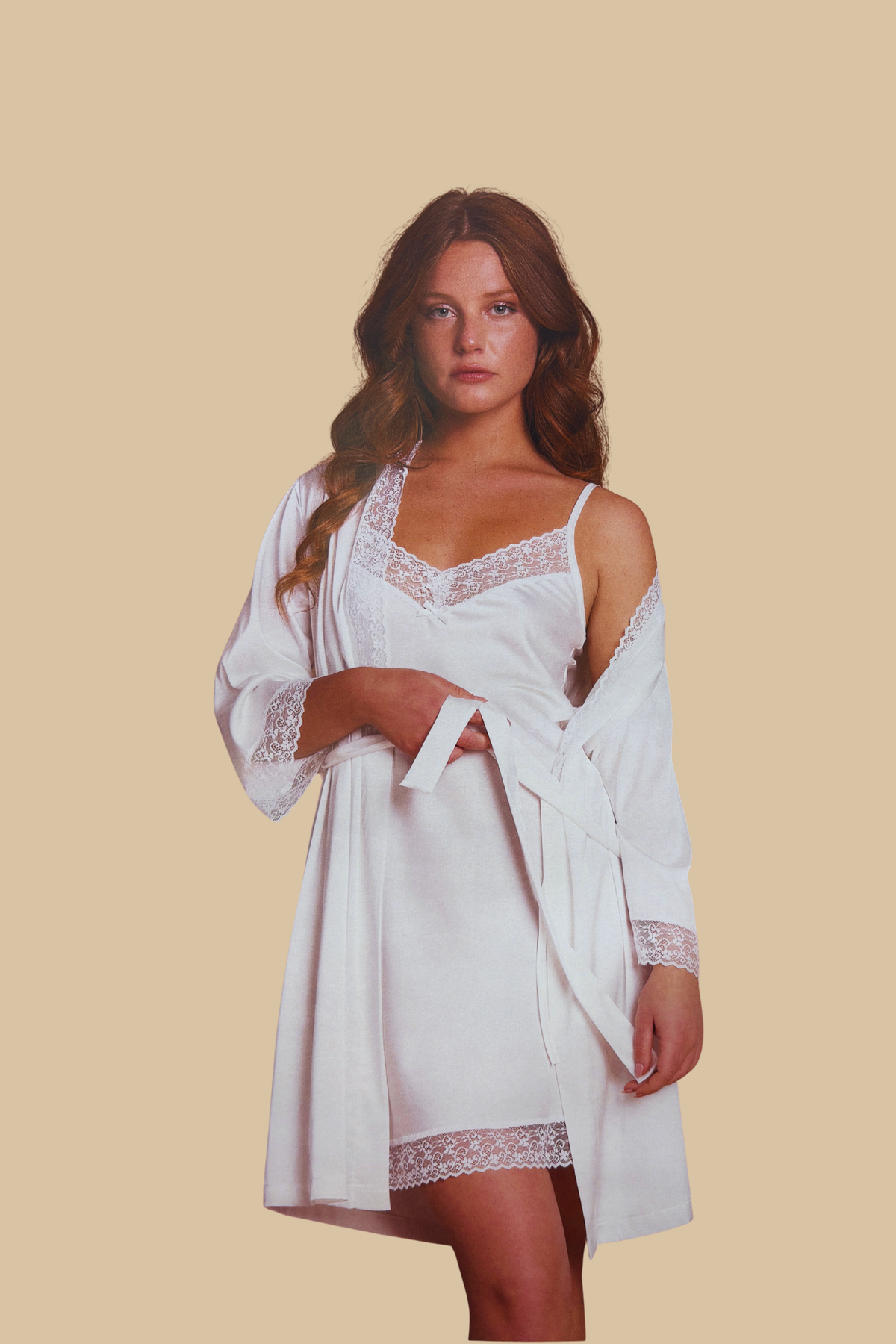 Coordinato Sposa in raso - Panna