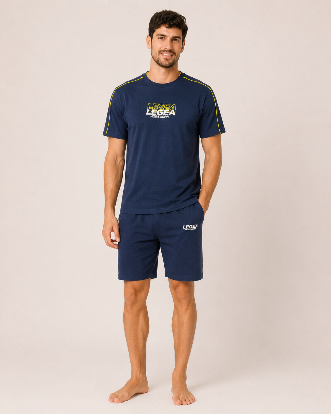 Pigiama uomo manica corta con pantaloncino