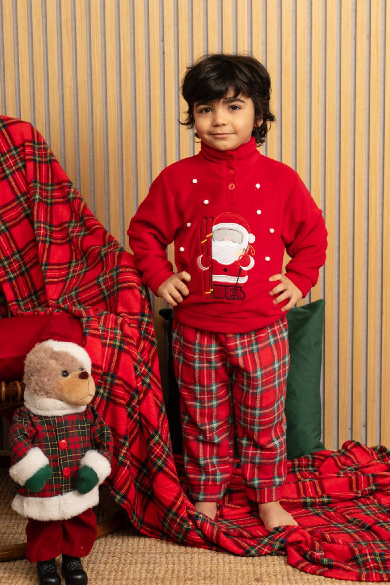 Pigiama Natalizio da bimbo in coral