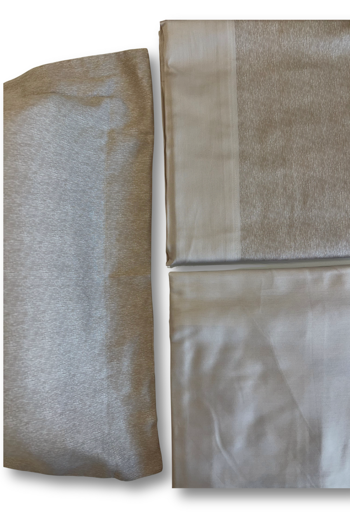 Completo letto in raso di cotone Sateen - Beige