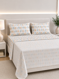 Completo lenzuola letto Singolo in cotone fantasia "Capri"