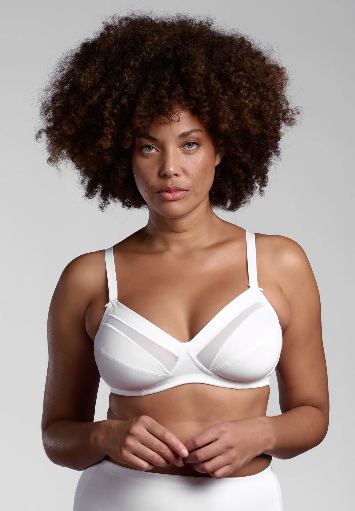 Reggiseno senza ferretto 270 Cotone sulla Pelle, Coppa C - Bianco