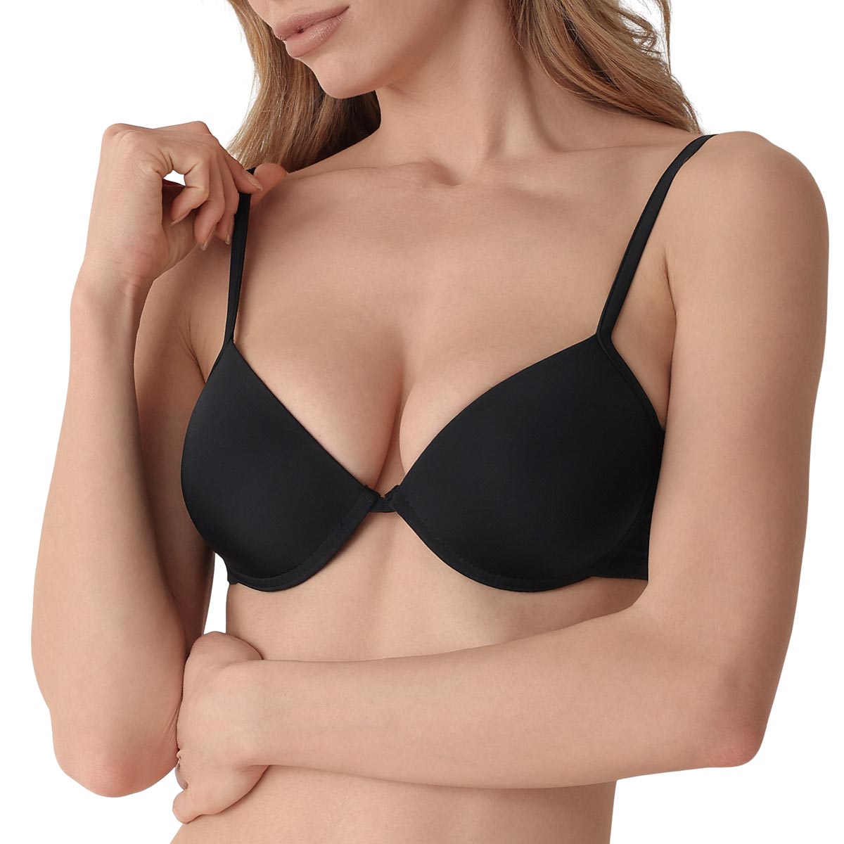 Cotonella Reggiseno Push-Up con Ferretto B - Denny - Nero