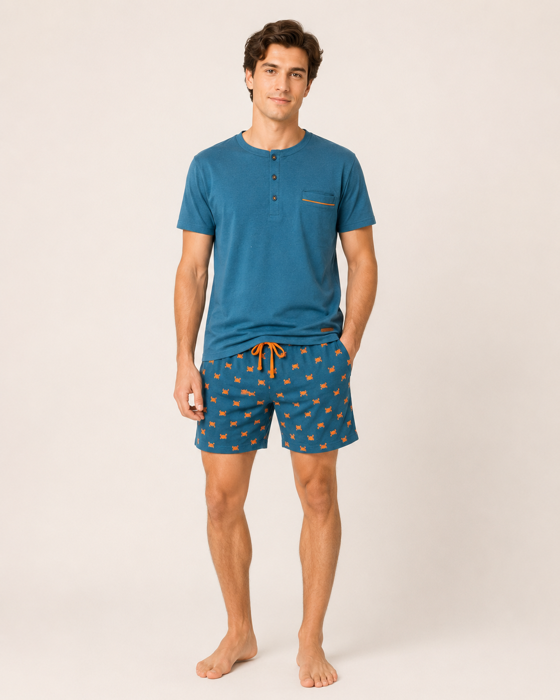 Pigiama da uomo mezza manica pantaloncino