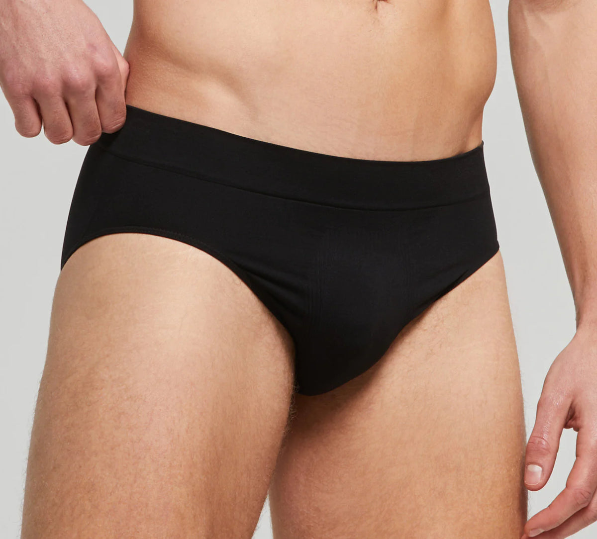 Tri-Pack Slip da uomo Semless in microfibra - Nero