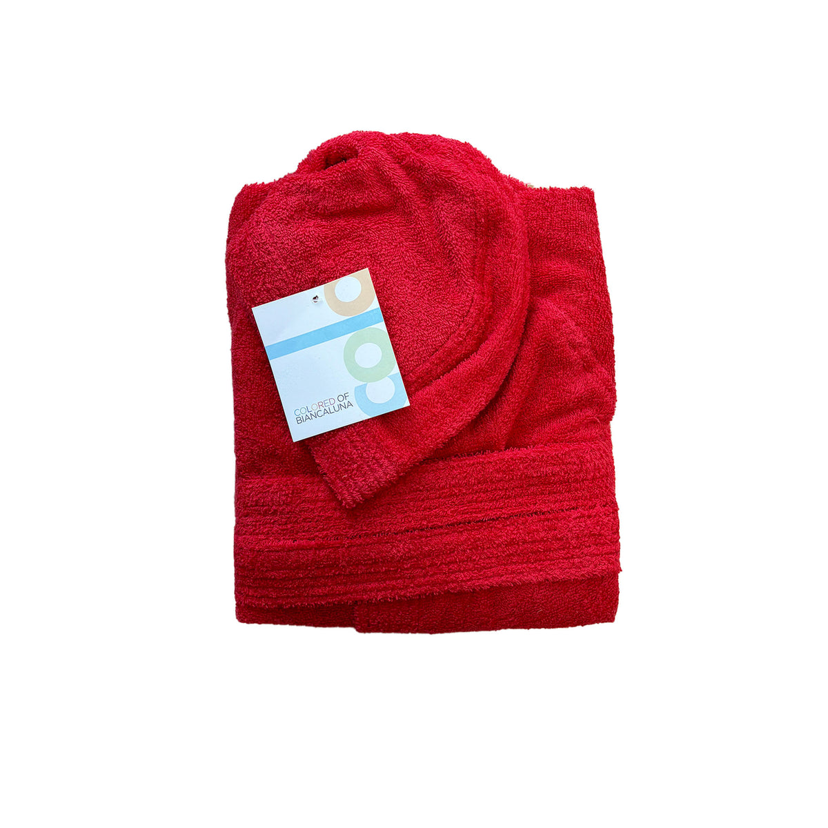 Accappatoio da bimbi in spugna Biancaluna - Rosso