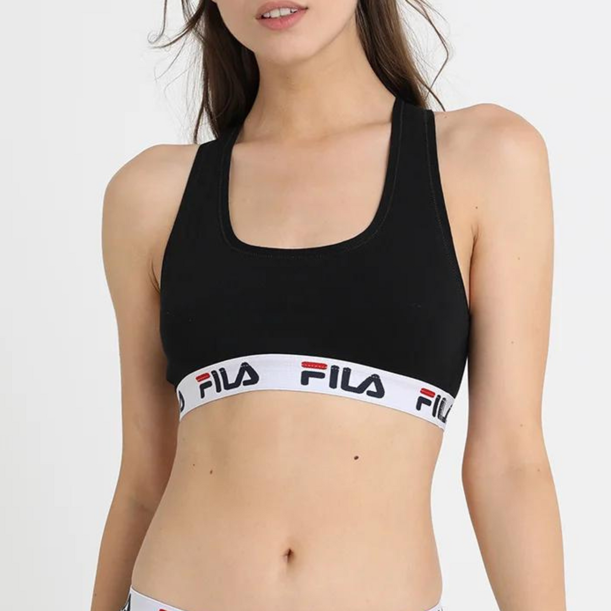 Reggiseno in cotone da donna Fila - Nero