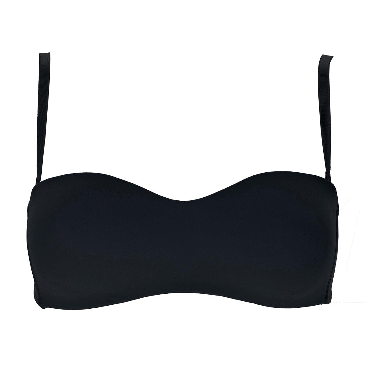 Fascia imbottita senza ferretto coppa B, modello Simona - Nero