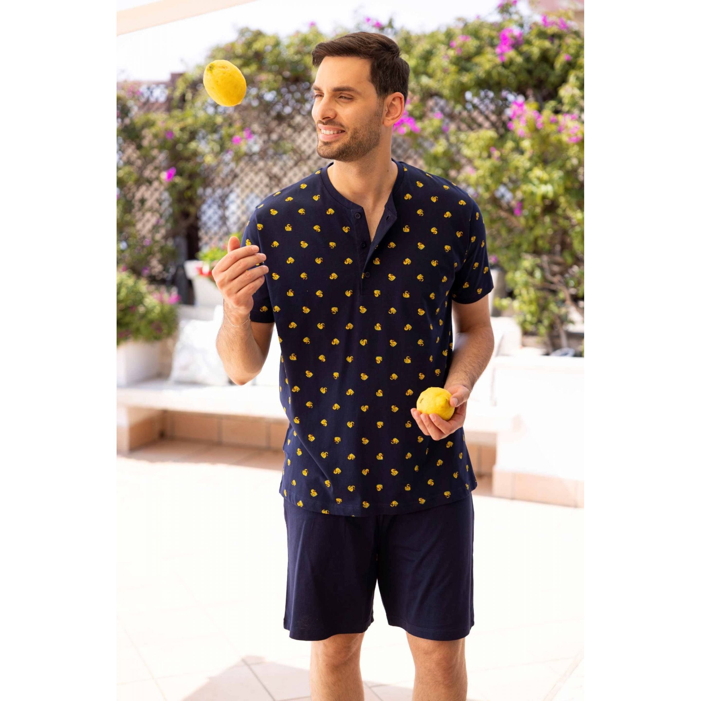 Pigiama da uomo mezza manica e pantaloncino