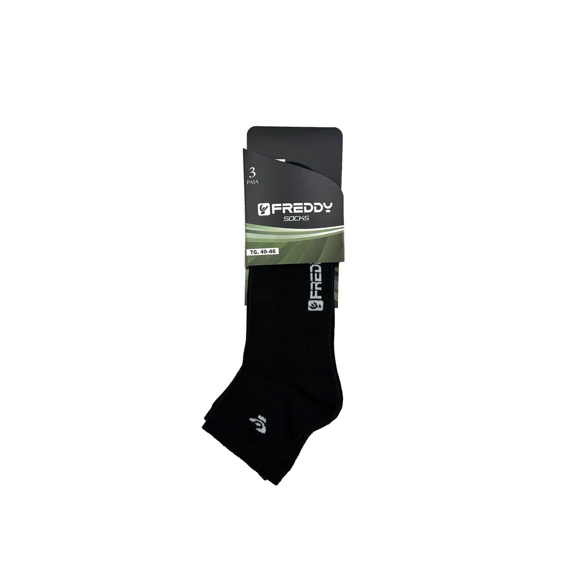 Quarter Tri-Pack Unisex in cotone - Nero