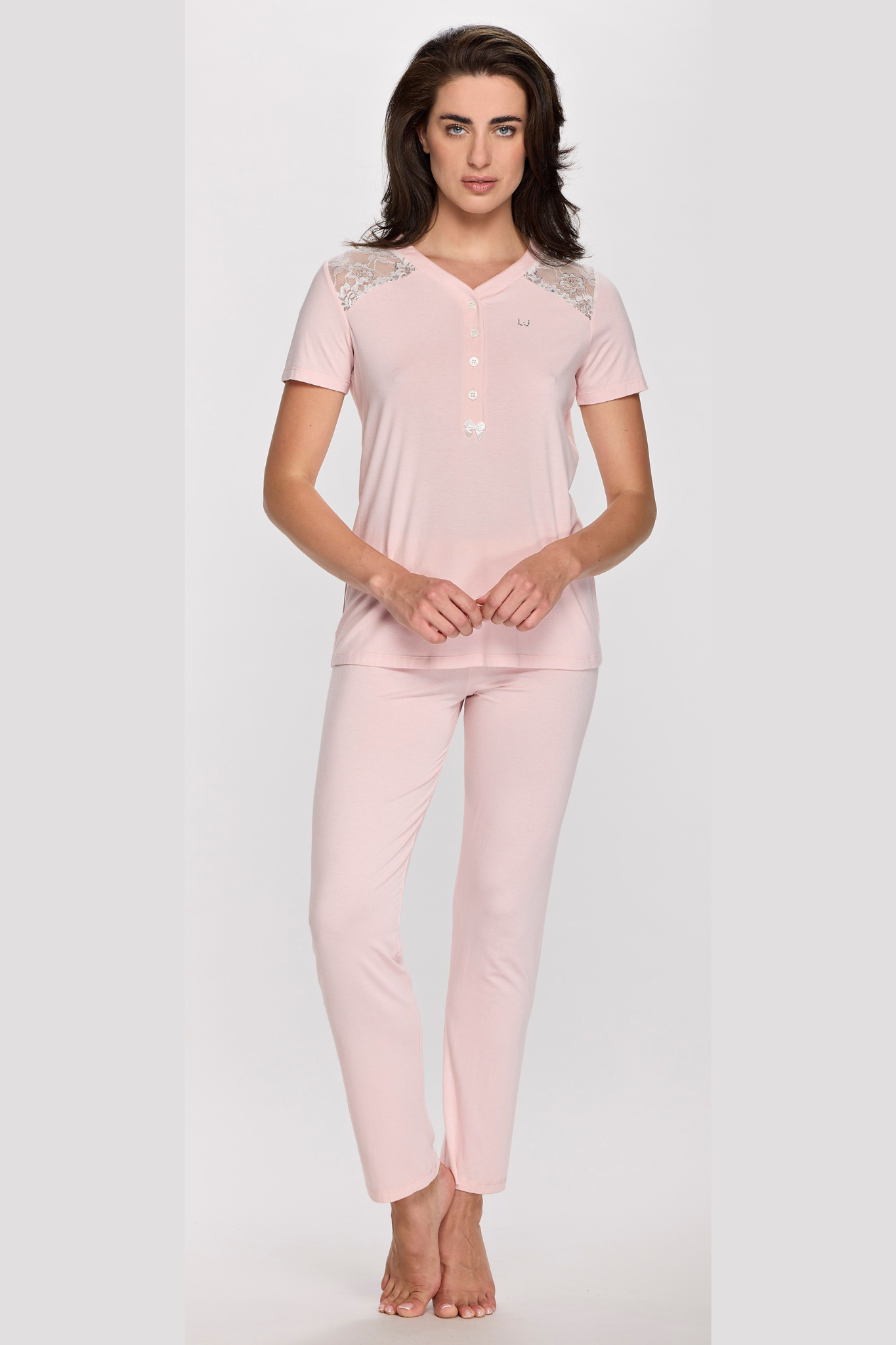 Pigiama donna con manica corta e pantalone lungo