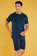 Pigiama uomo tre pezzi, Manica corta, Pantalone lungo, Pantaloncino, tinta unita