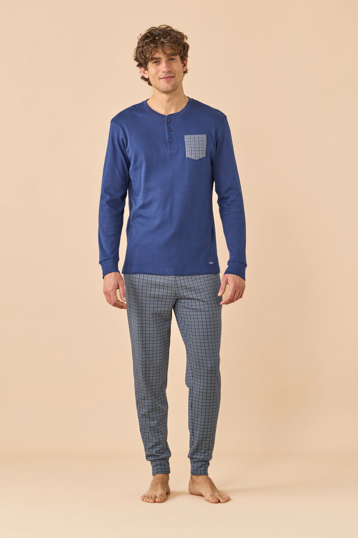Pigiama uomo invernale in caldo cotone articolo Funny & Tartan.