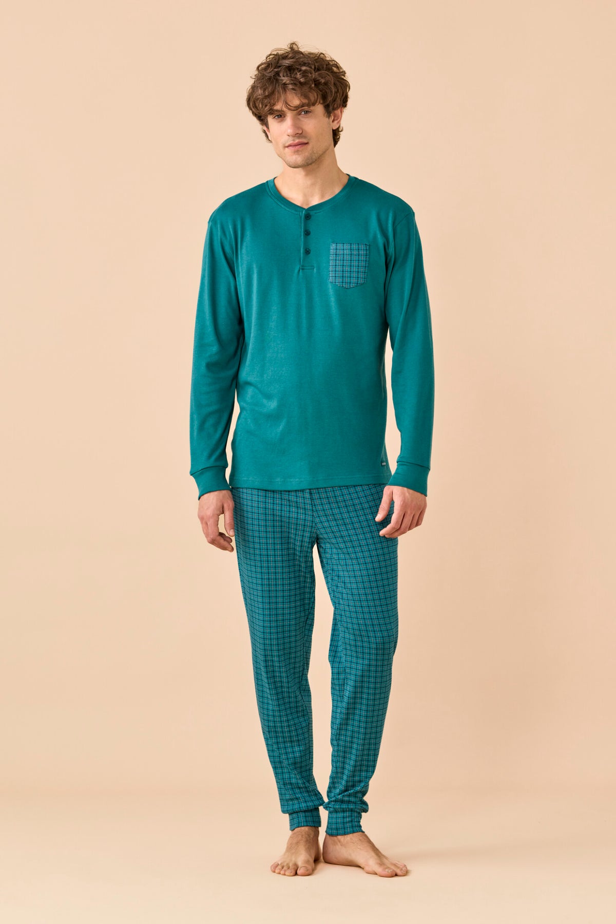 Pigiama uomo invernale in caldo cotone articolo Funny & Tartan.