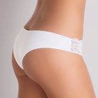 Slip donna Brasiliano Bi-Pack in cotone e merletto