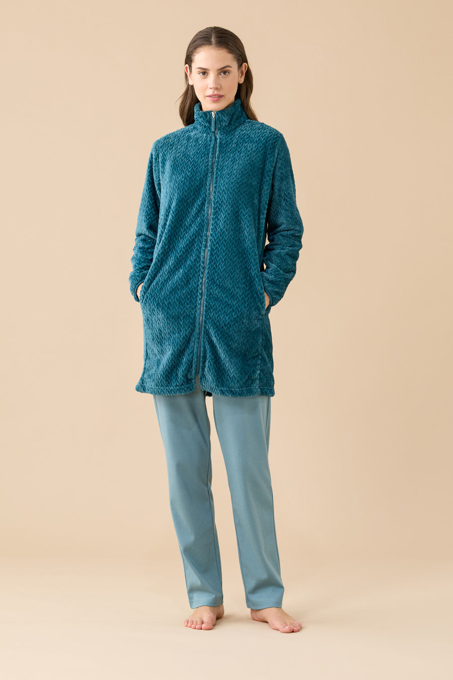 Vestaglia donna invernale in coral articolo Funny & Tartan.
