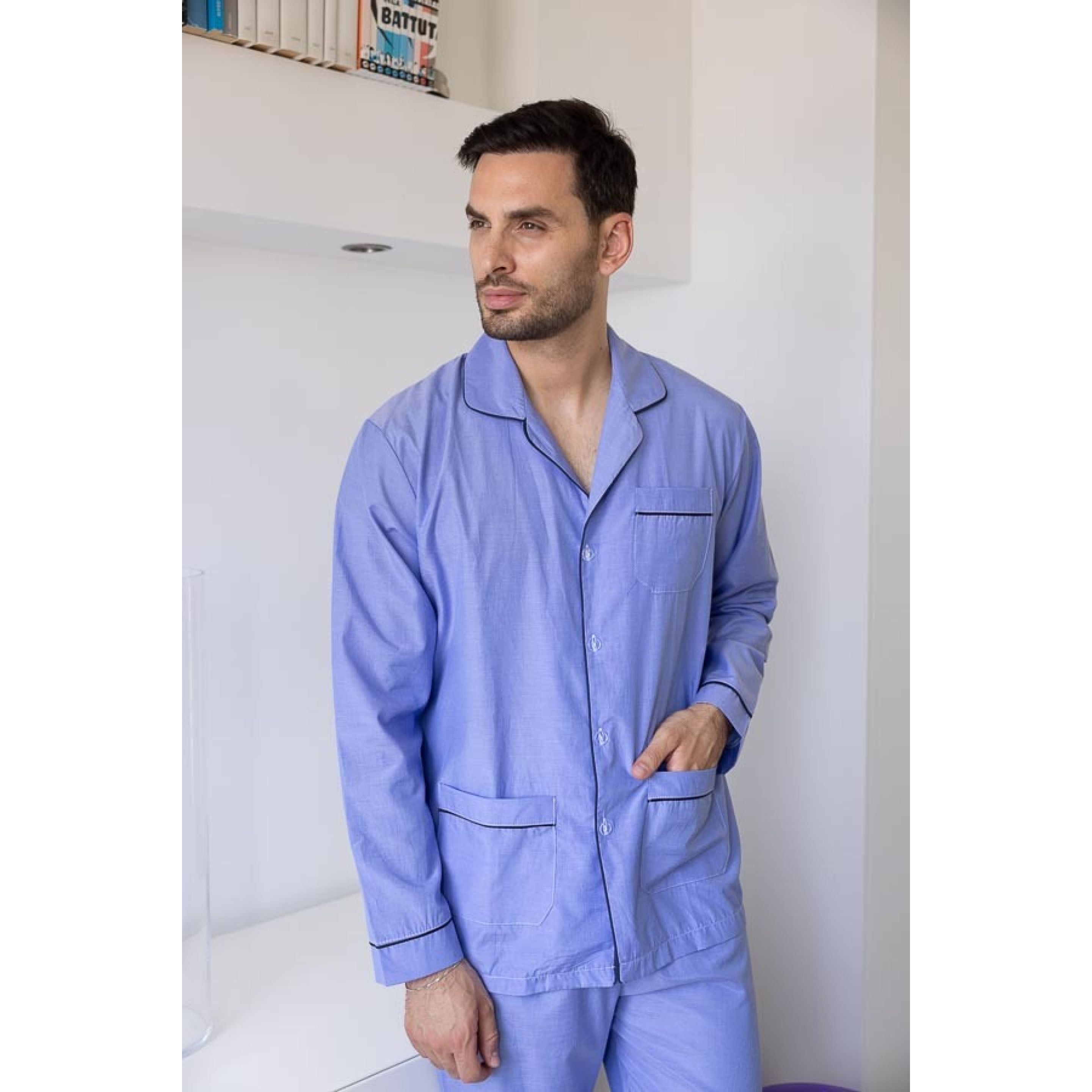 Pigiama da uomo sartoriale manica lunga