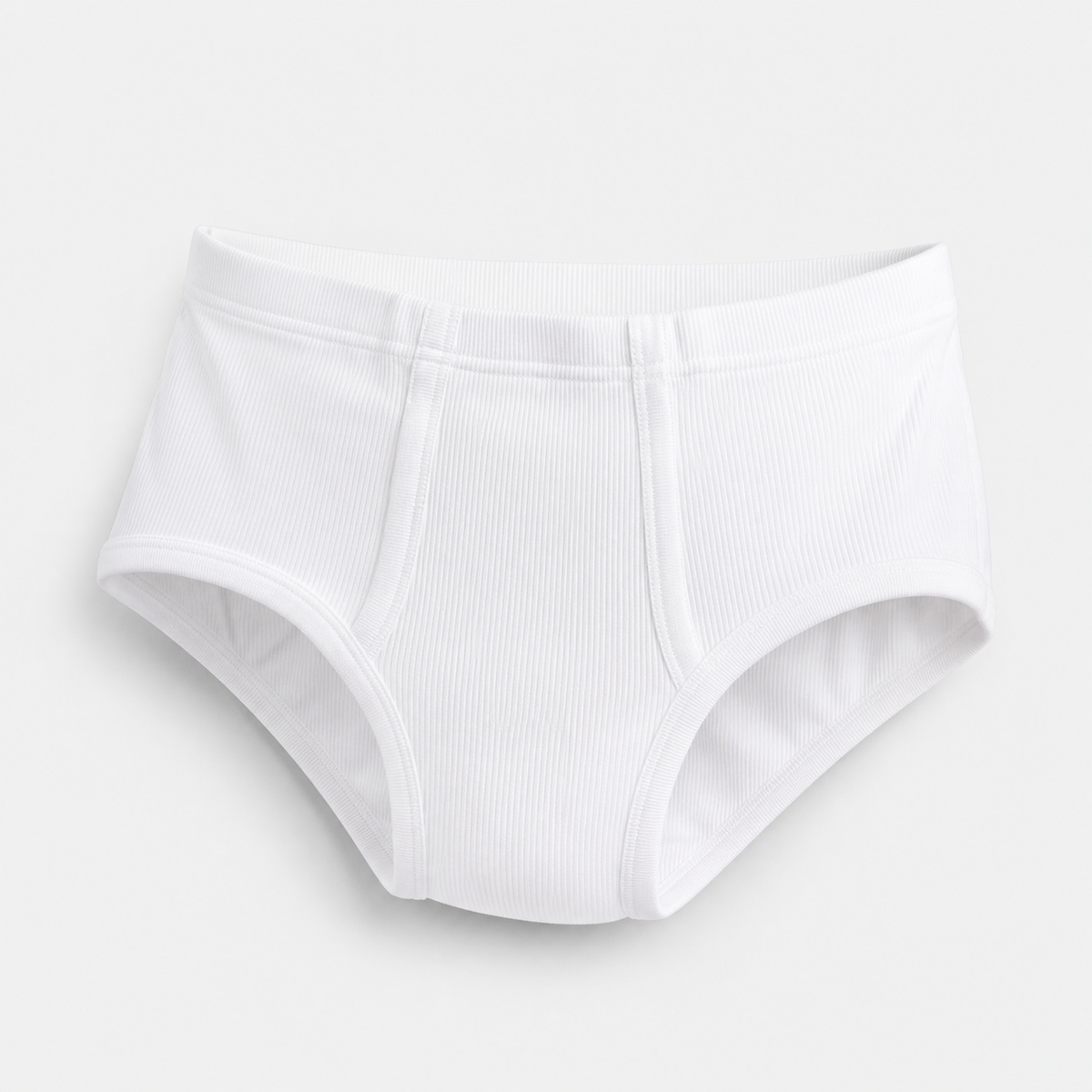 3 Pack - Slip a coste in cotone da uomo - Bianco