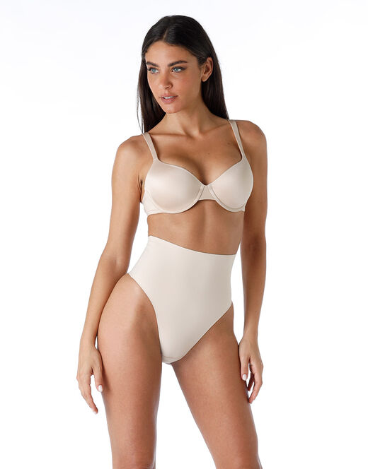 Guaina Perizoma Vita Alta modellante Smooth Shaping in microfibra - Nudo