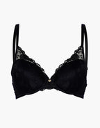 Reggiseno Push-Up con Ferretto Floral Embroidery in tulle, nero