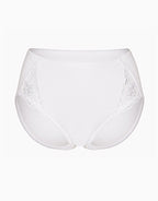 Slip midi Lovely Charme bianco in cotone elasticizzato con pizzo confezione da 3